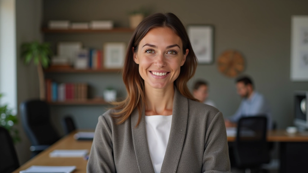Mariana Ferreira no seu espaço de trabalho na ClaroTom Lda, cercada por materiais de investigação em fonética e equipamento de análise acústica